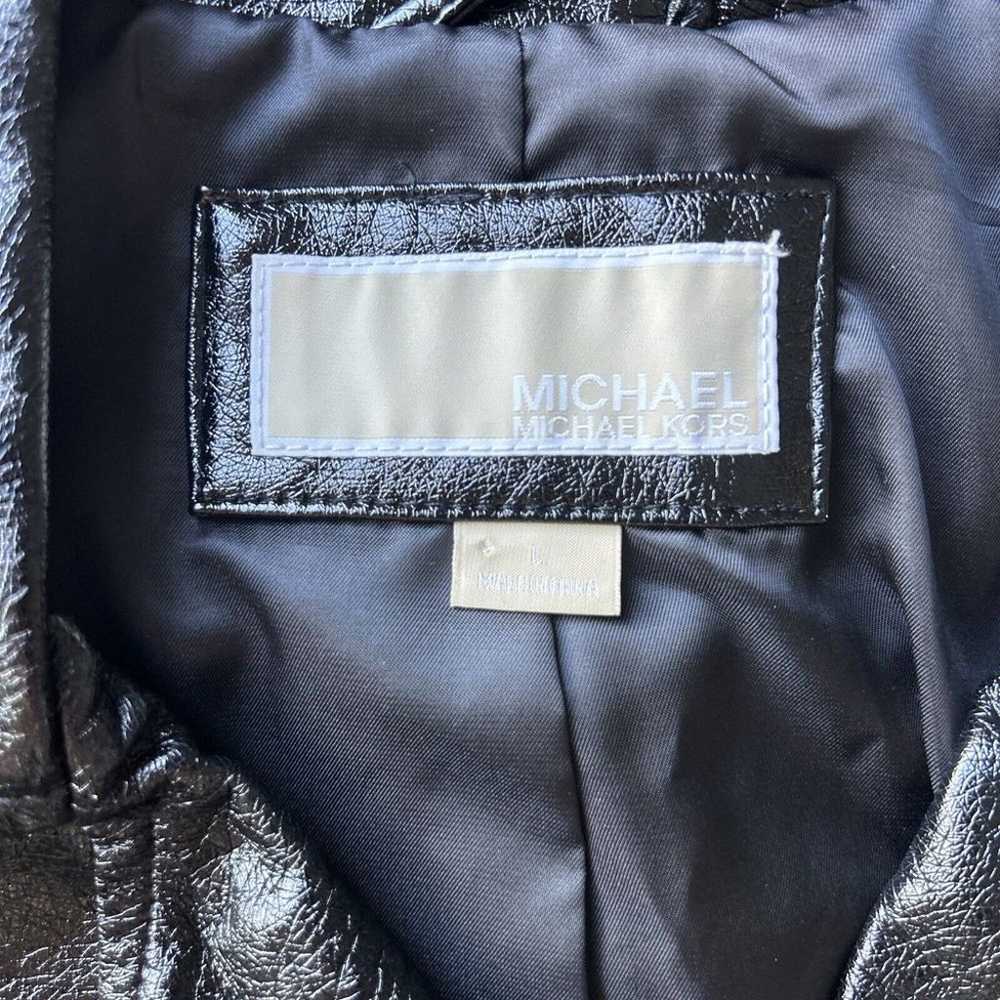 Michael Kors Faux Leather Biker Jacket Women's Si… - image 2