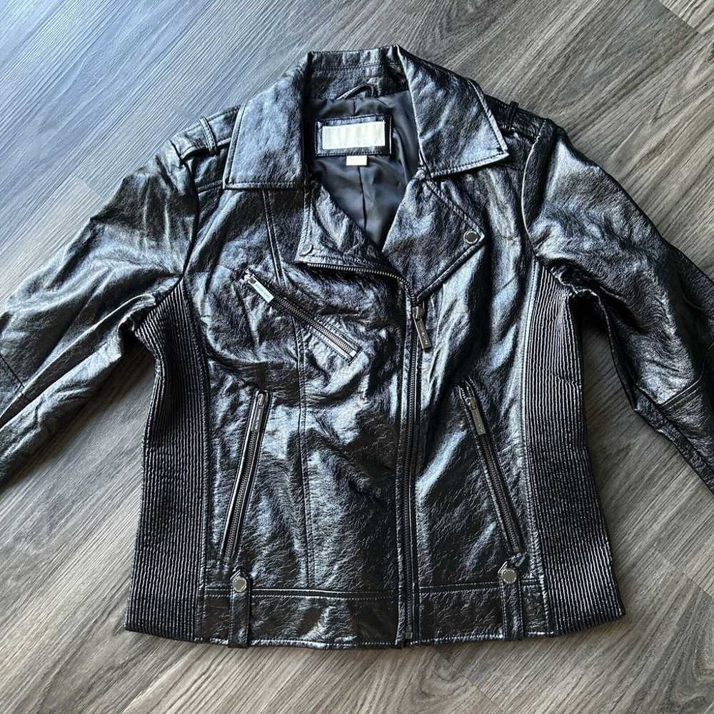 Michael Kors Faux Leather Biker Jacket Women's Si… - image 5