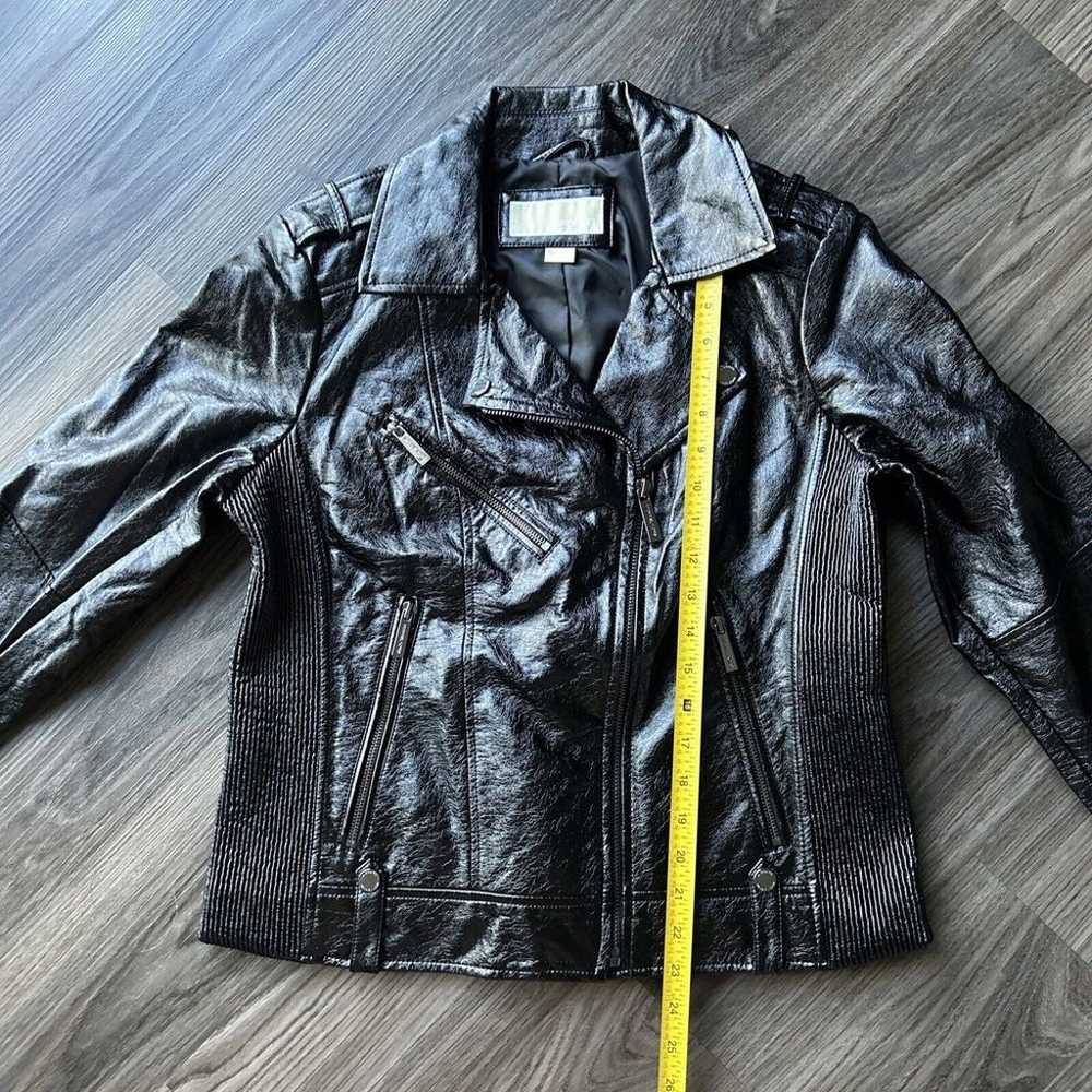 Michael Kors Faux Leather Biker Jacket Women's Si… - image 6