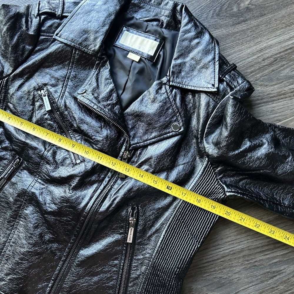 Michael Kors Faux Leather Biker Jacket Women's Si… - image 7