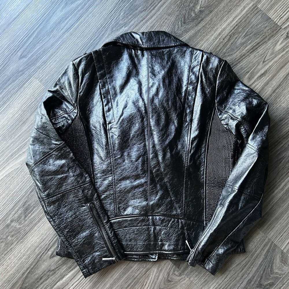 Michael Kors Faux Leather Biker Jacket Women's Si… - image 9