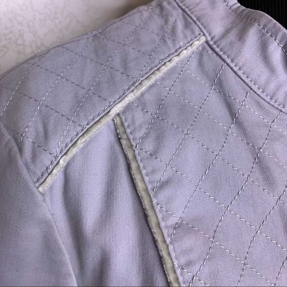 WHBM light gray full zip moto style jacket size 16 - image 4