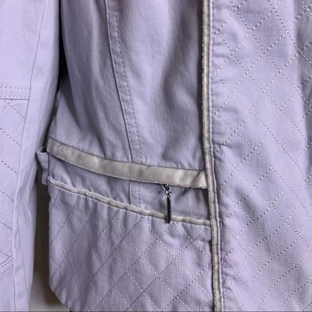 WHBM light gray full zip moto style jacket size 16 - image 5