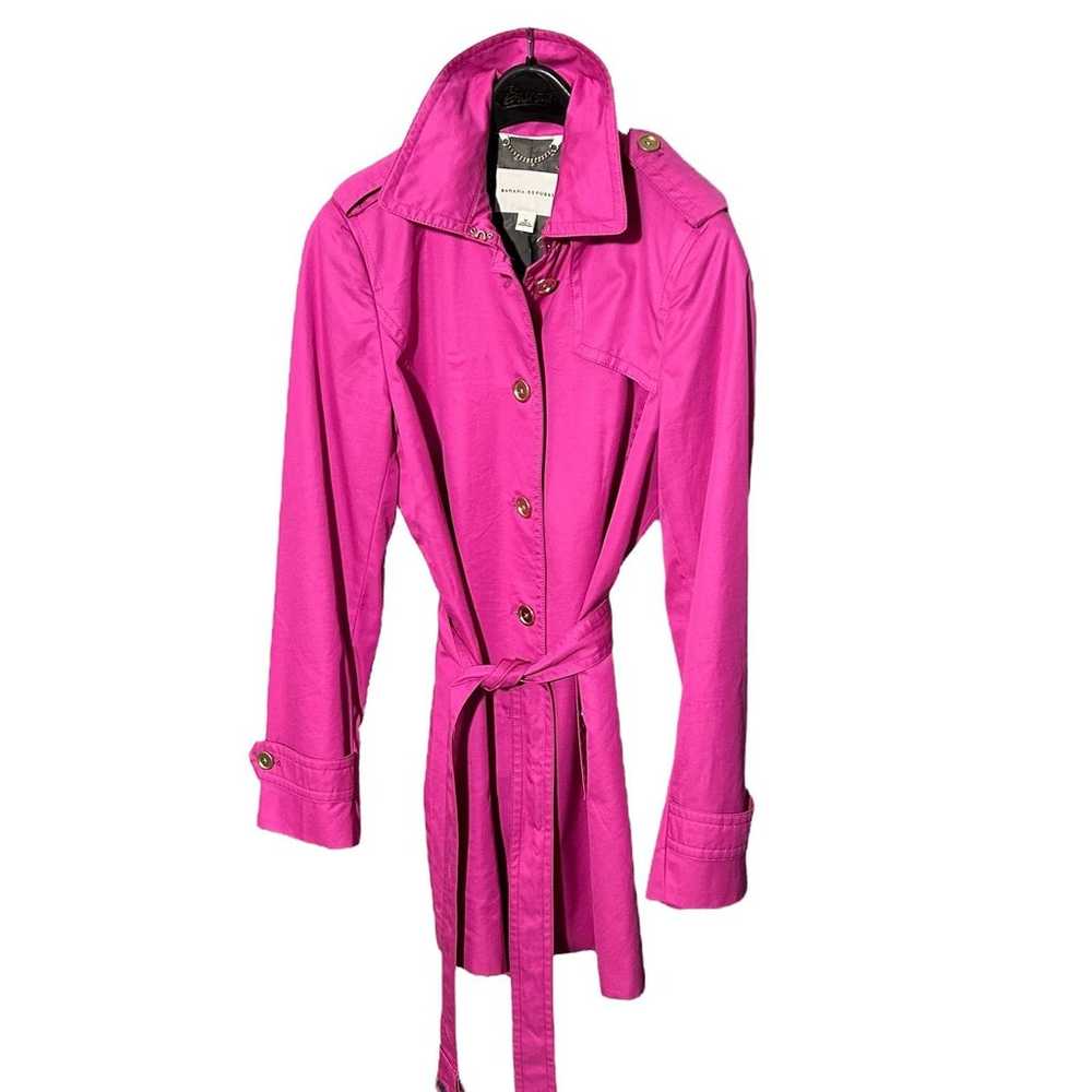 Banana Republic Women's (M) Pink Belted Trench Co… - image 3