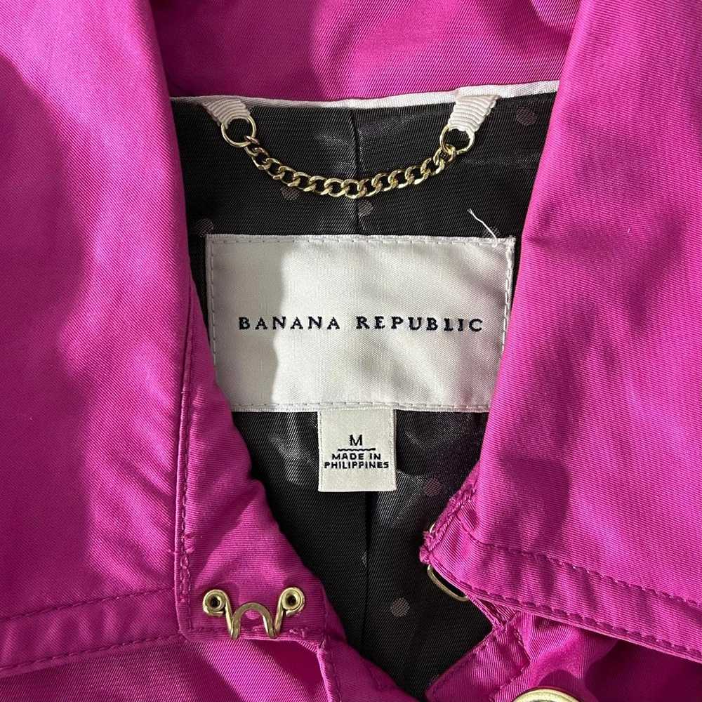 Banana Republic Women's (M) Pink Belted Trench Co… - image 6