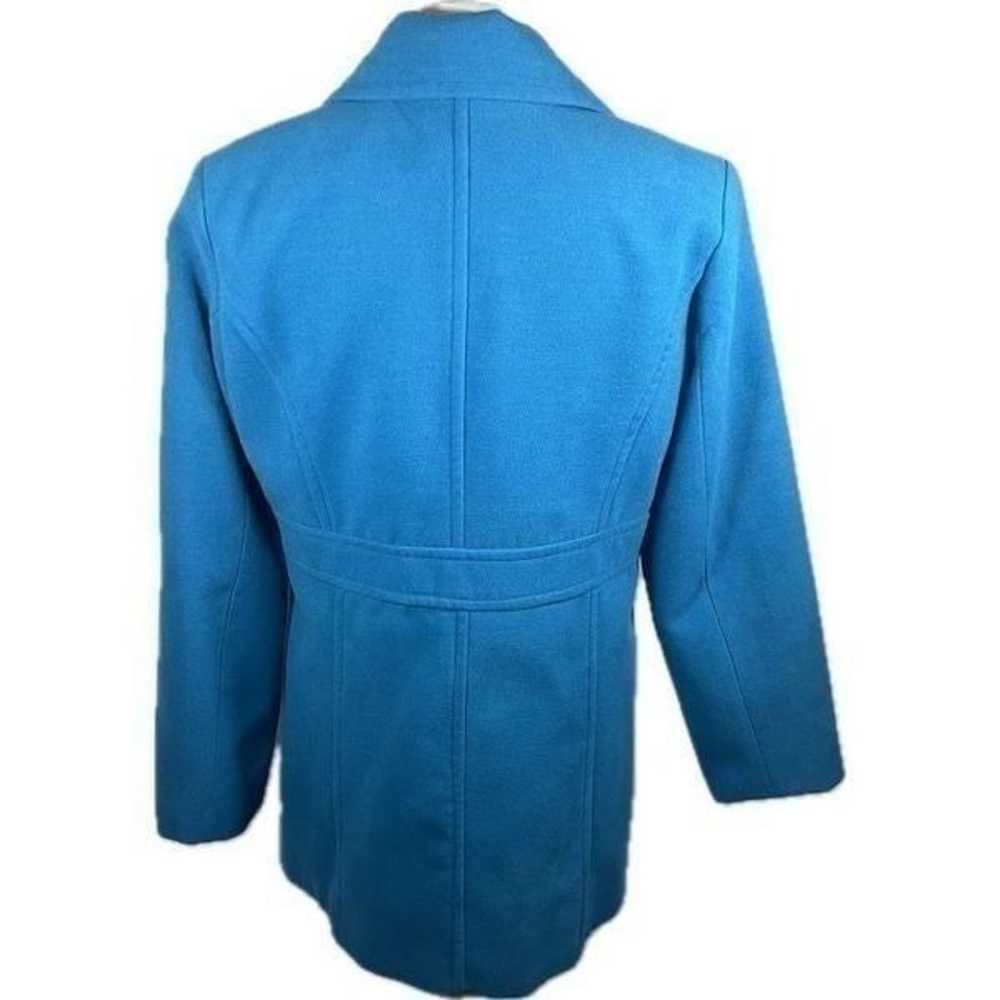 Erin London Jewel Tone Teal Long Pea Coat Jacket … - image 2
