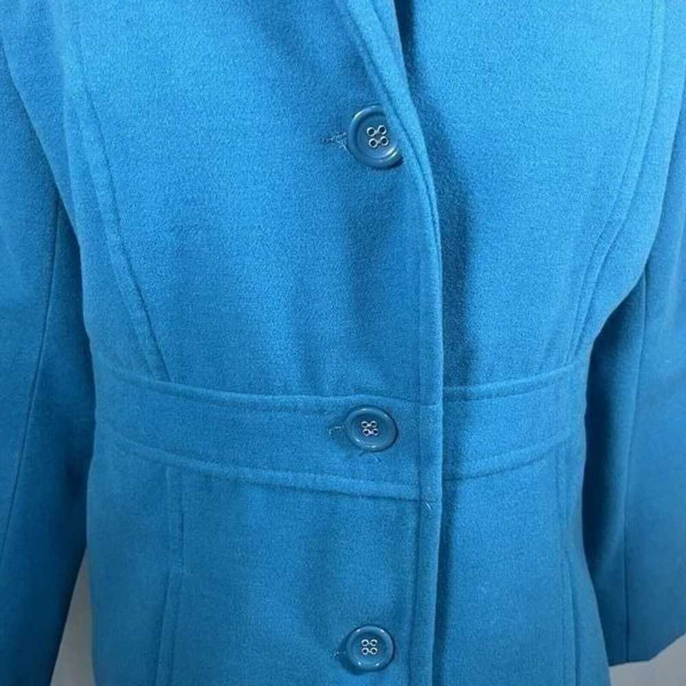 Erin London Jewel Tone Teal Long Pea Coat Jacket … - image 4