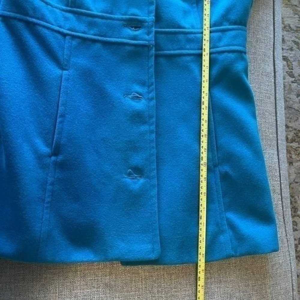 Erin London Jewel Tone Teal Long Pea Coat Jacket … - image 7