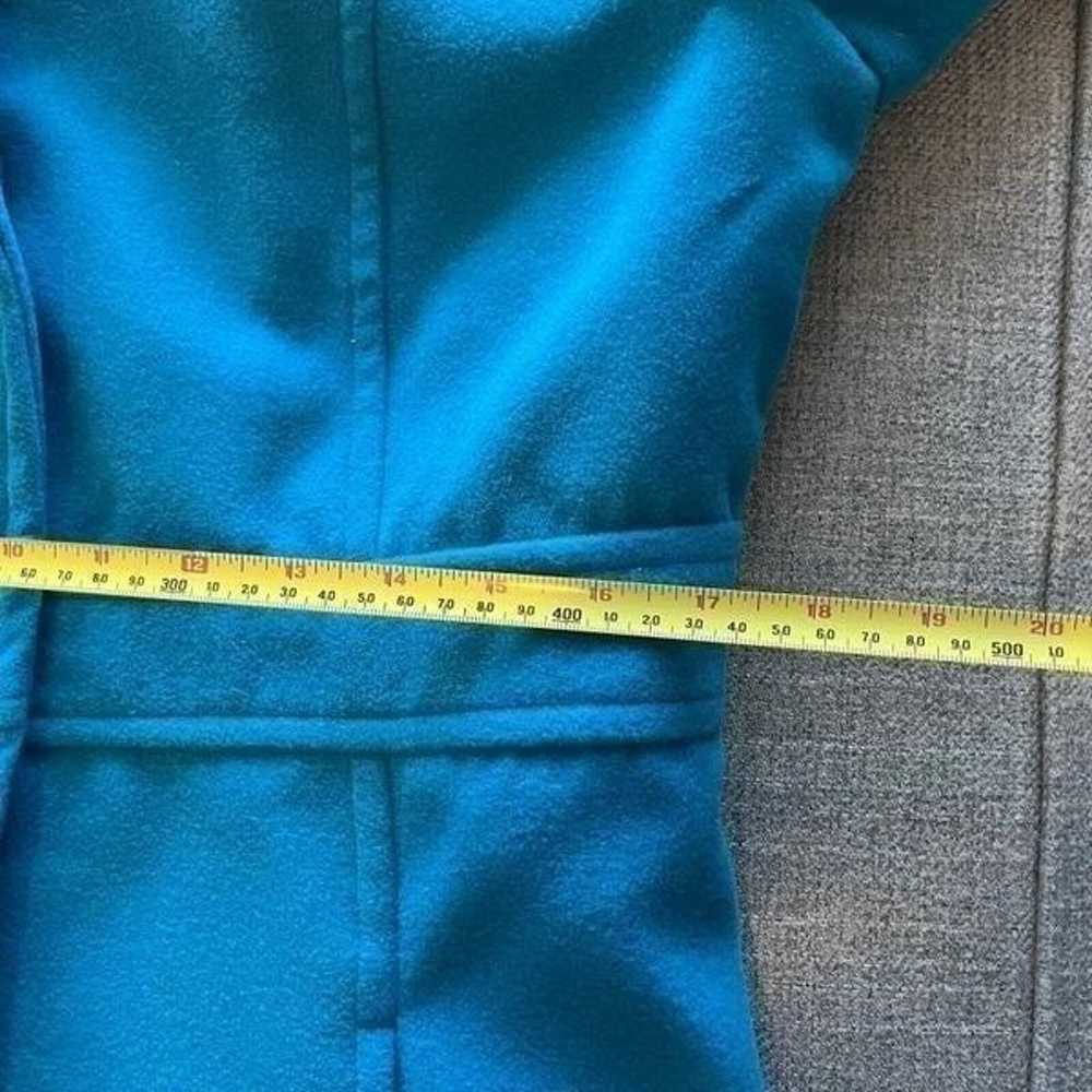Erin London Jewel Tone Teal Long Pea Coat Jacket … - image 8