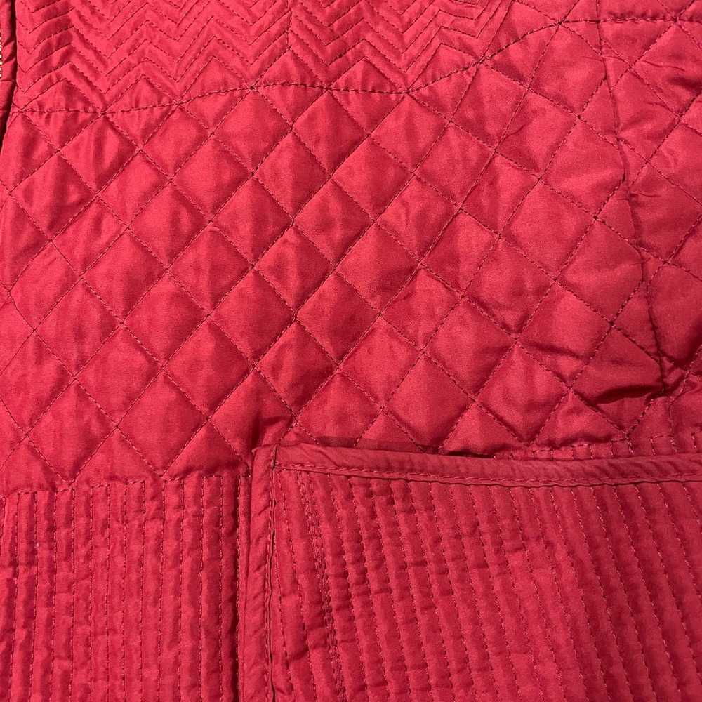 St. John Quilted Zip Front Jacket - Red - Large - image 8