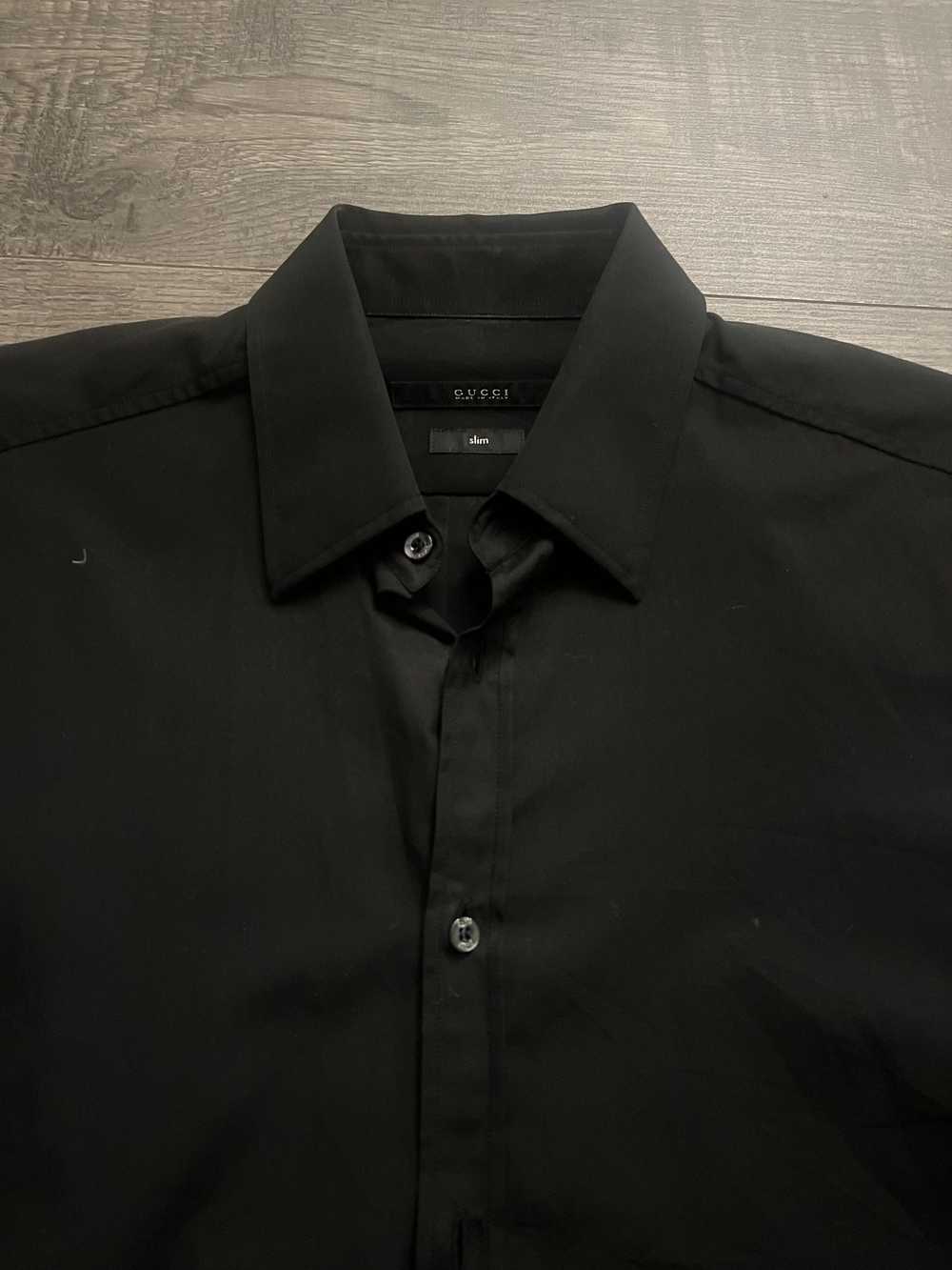 Gucci Black dress shirt slim small 38 / 15 - image 2