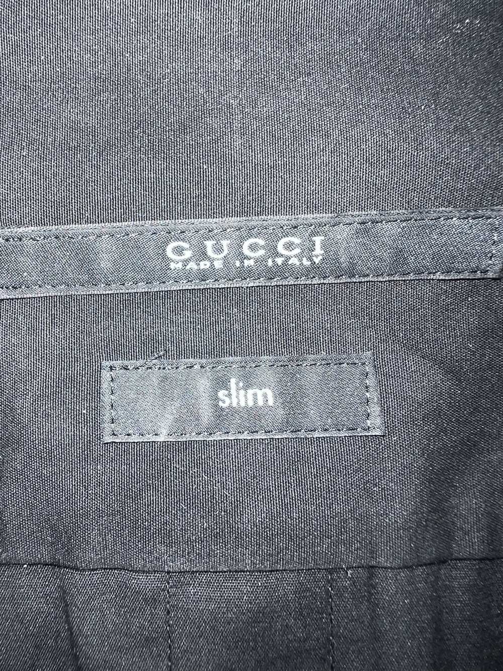 Gucci Black dress shirt slim small 38 / 15 - image 4