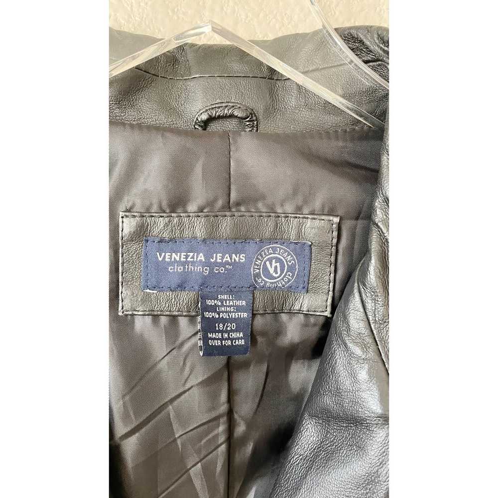 Venezia Jeans Genuine Leather Jacket Blazer Style… - image 2