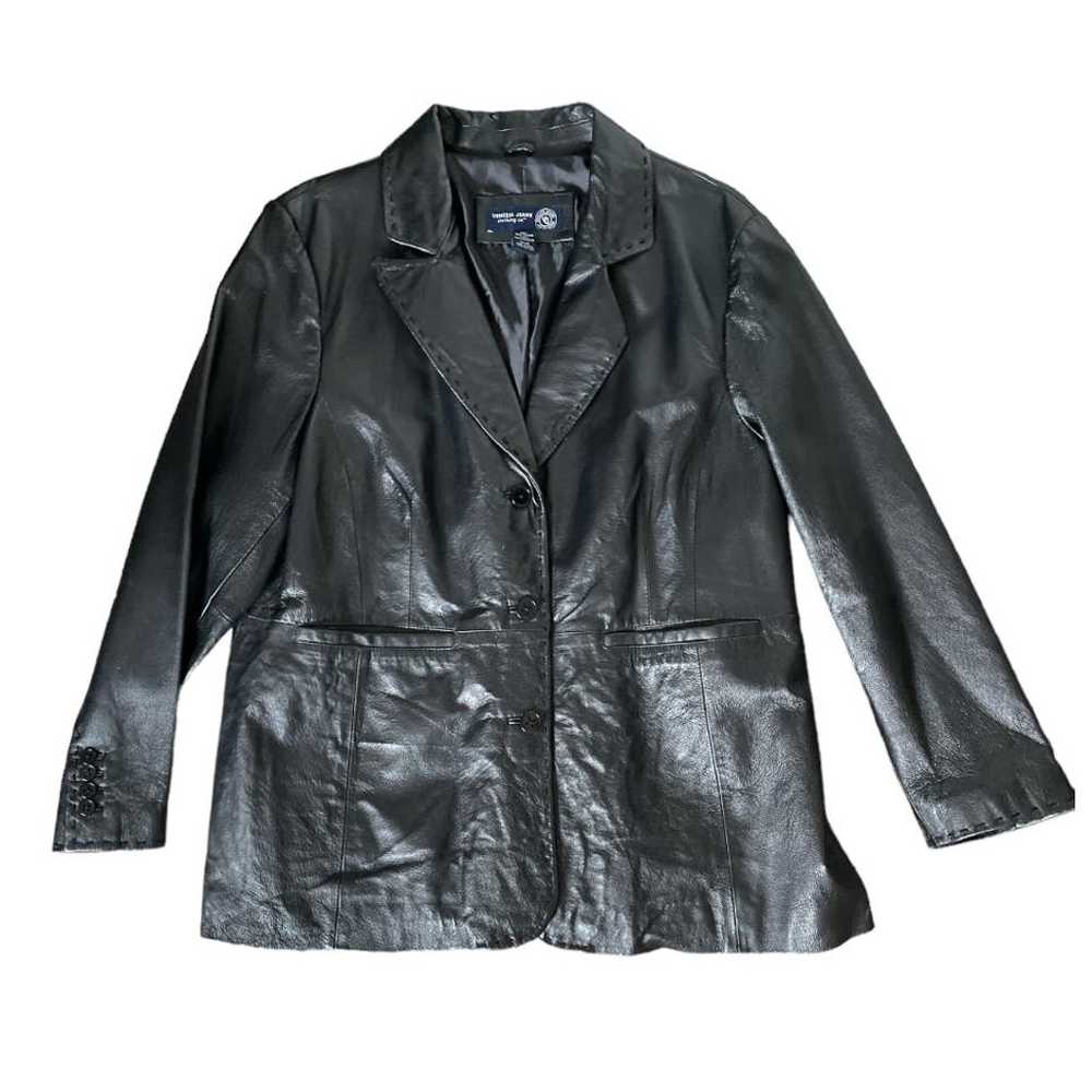 Venezia Jeans Genuine Leather Jacket Blazer Style… - image 6