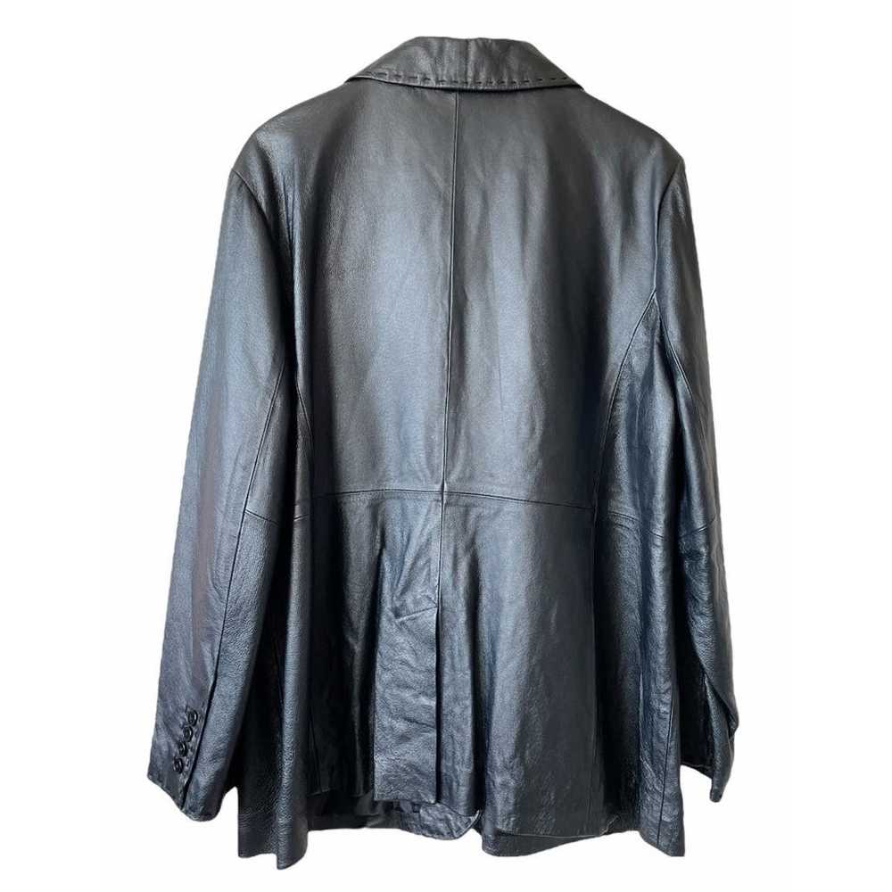 Venezia Jeans Genuine Leather Jacket Blazer Style… - image 8