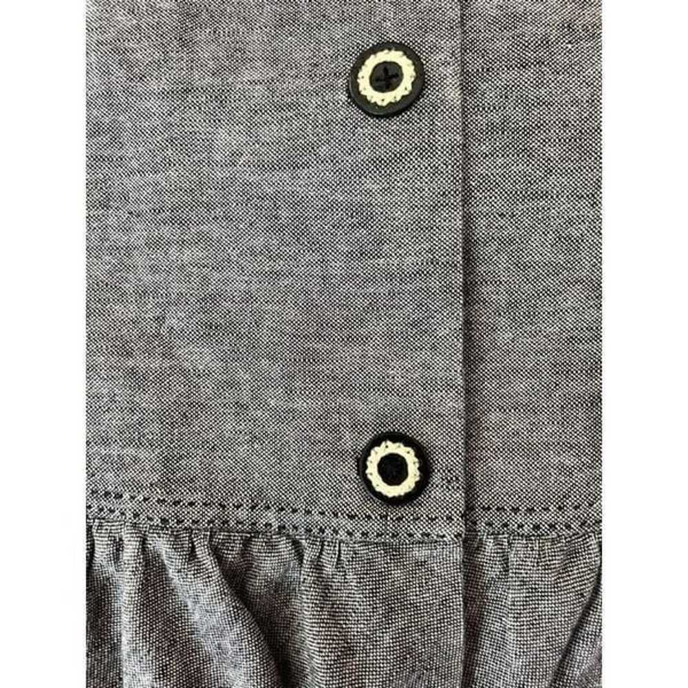 Tory Burch Chambray Stitched Jacket Ruffle Hem - image 6