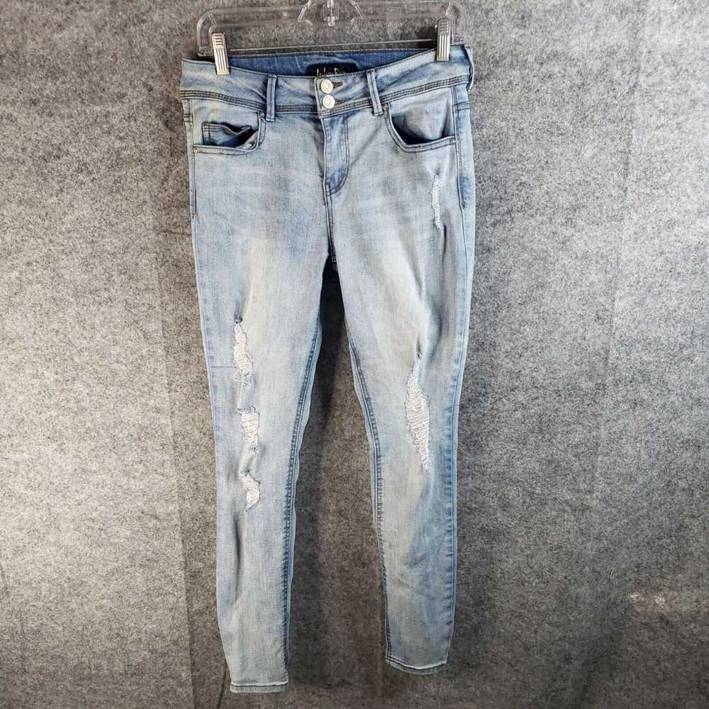 Vintage Indigo Rein Distressed Denim Blue Jeans J… - image 1
