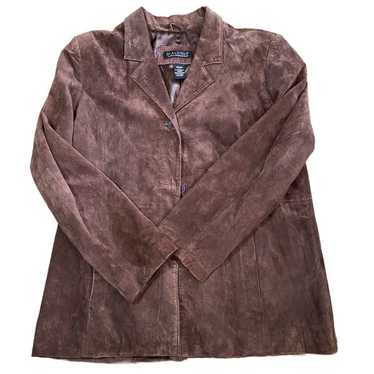Genuine Leather suede dark brown jacket - image 1