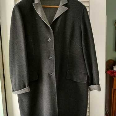 CoVtg. J.Jill Grey Doublecloth Wool blend Coat/Si… - image 1