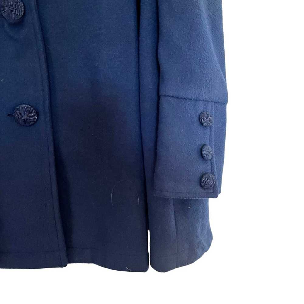 Free People Blue Pleated Swing Coat Jacket Retro … - image 5