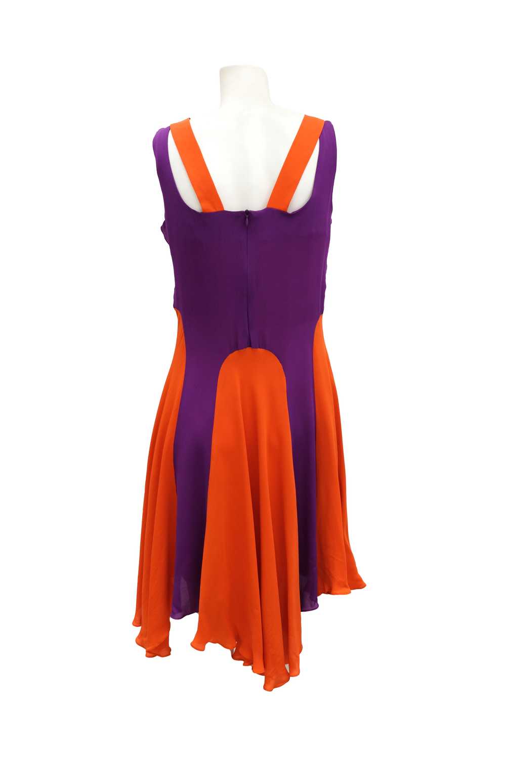 Eley Kishimoto Sun Dress in Orange and Purple Sil… - image 3
