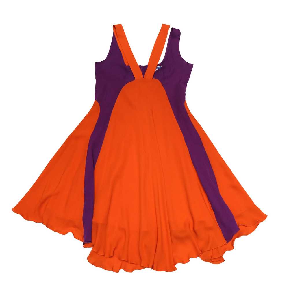 Eley Kishimoto Sun Dress in Orange and Purple Sil… - image 4