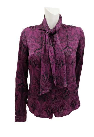 Liberty Vintage Tie Neck Blouse in Purple Art Nou… - image 1