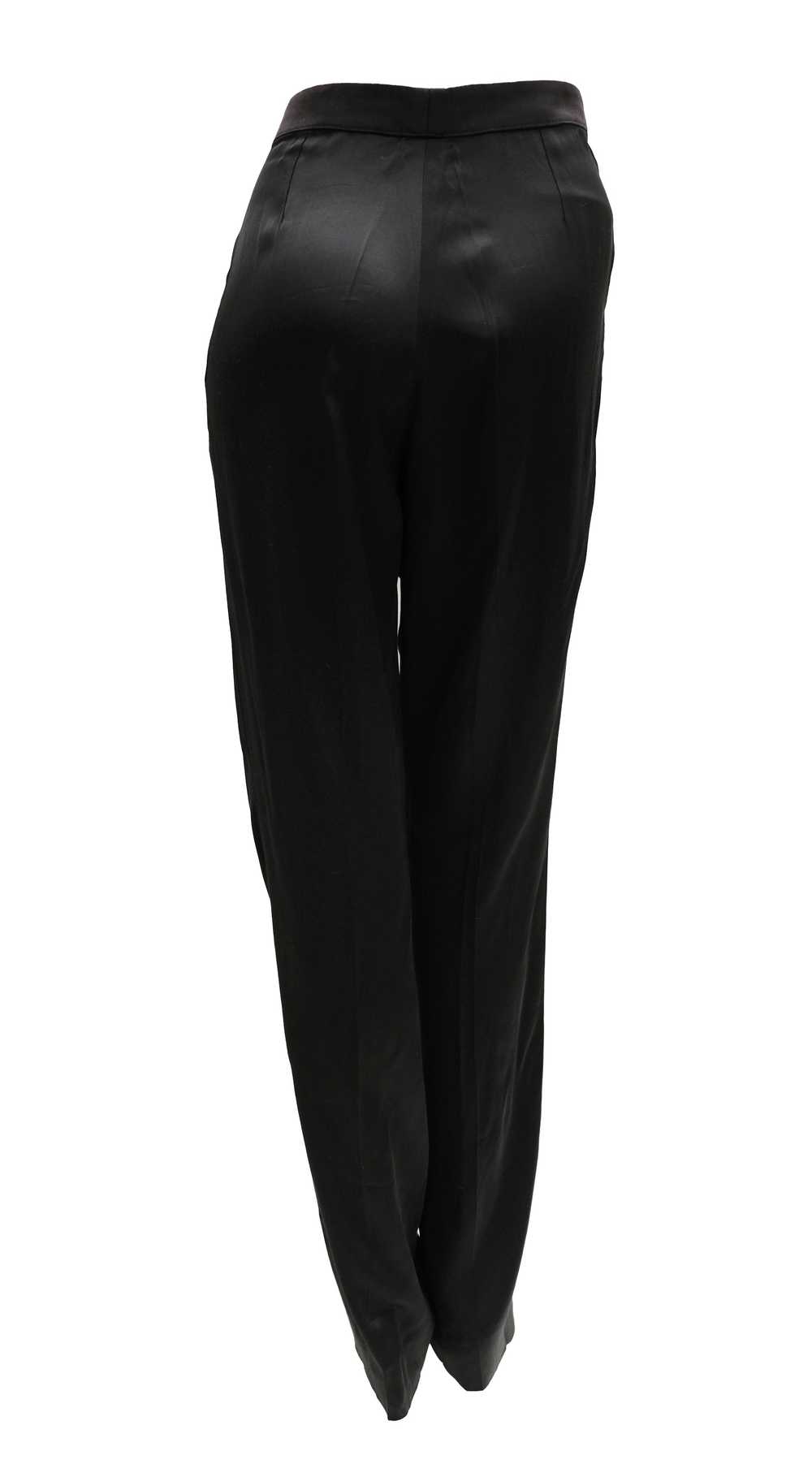 Lanvin Eté 2006 Formal Trousers in Black Silk, UK… - image 2