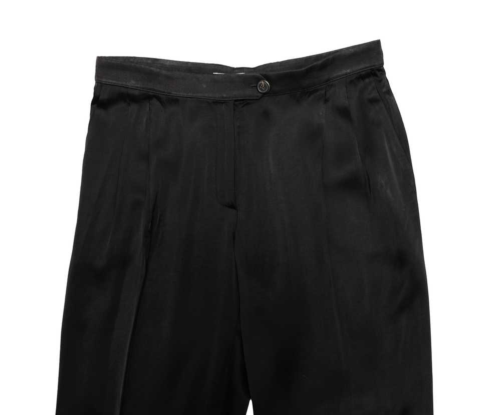 Lanvin Eté 2006 Formal Trousers in Black Silk, UK… - image 4