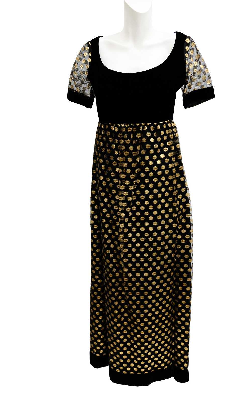 Belinda Bellville Empire Maxi Dress in Black Velv… - image 4