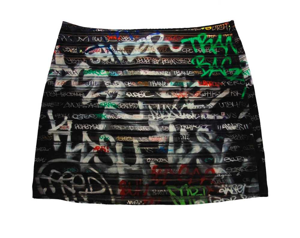 Agnes B Grafitti Photo Print Mini Skirt, UK14-16 - image 2