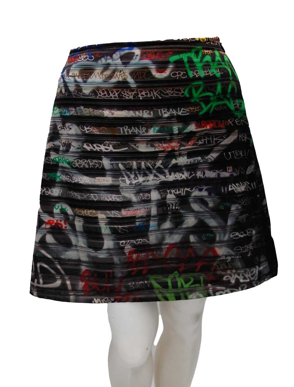 Agnes B Grafitti Photo Print Mini Skirt, UK14-16 - image 3
