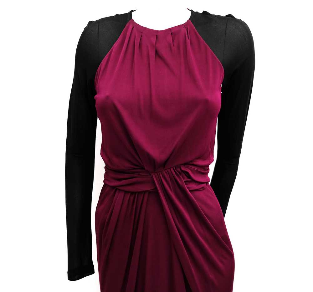 Hugo Boss Burgundy Floor Length Gown with Black S… - image 2