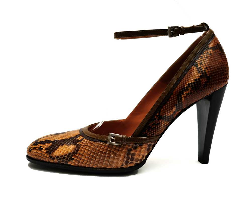 Prada Snakeskin High Heeled Pumps, EU40 - image 3