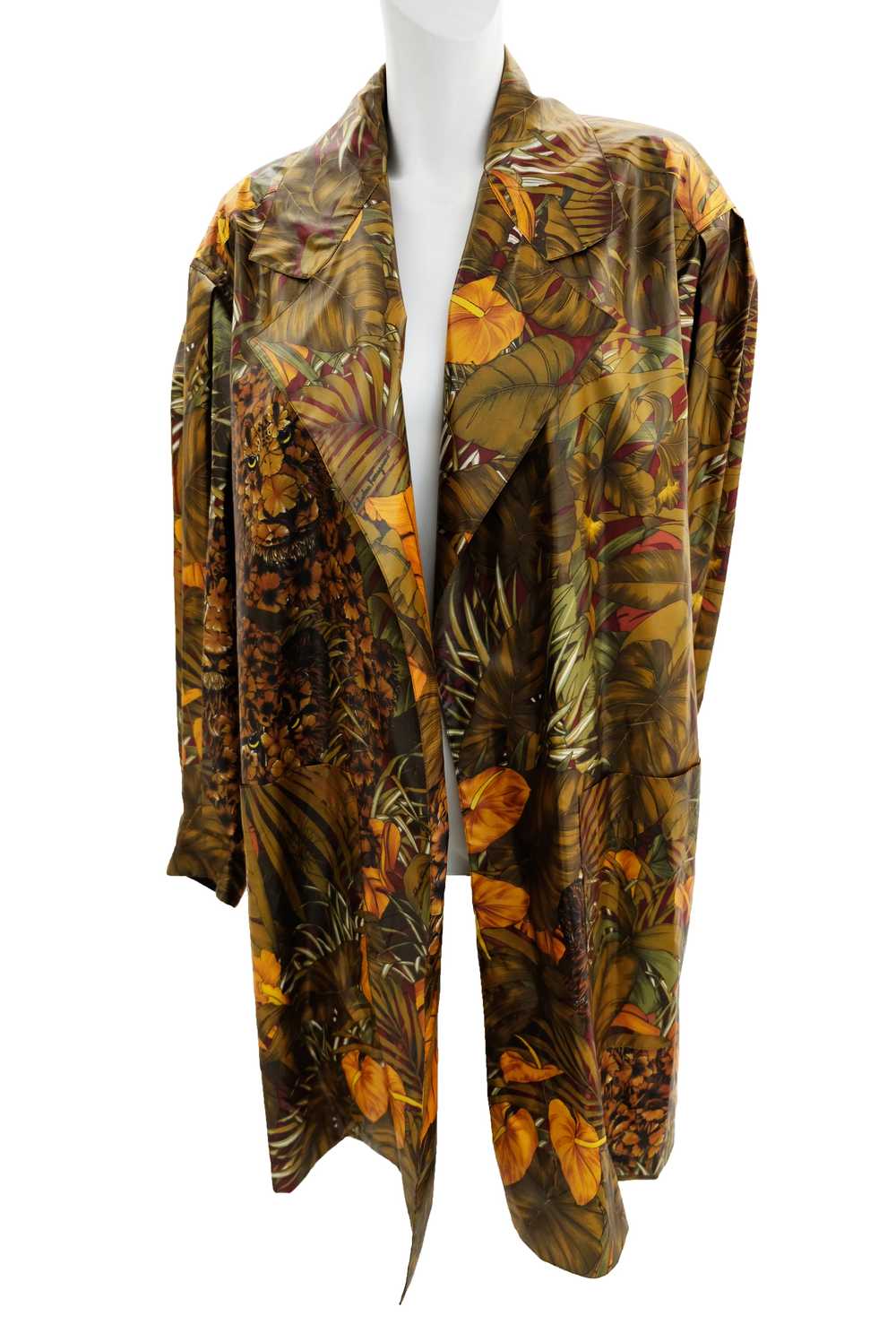 Salvatore Ferragamo Jungle Print Swing Coat, One … - image 3