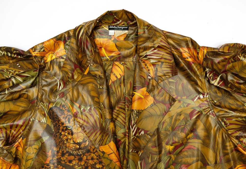 Salvatore Ferragamo Jungle Print Swing Coat, One … - image 9