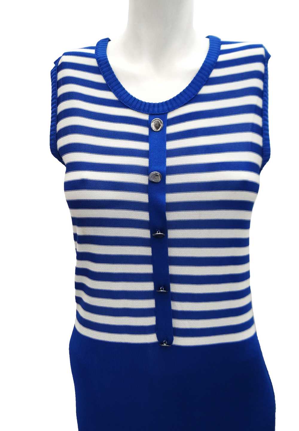 Sonia Rykiel Knitted Dress with Striped Top, UK12 - image 2