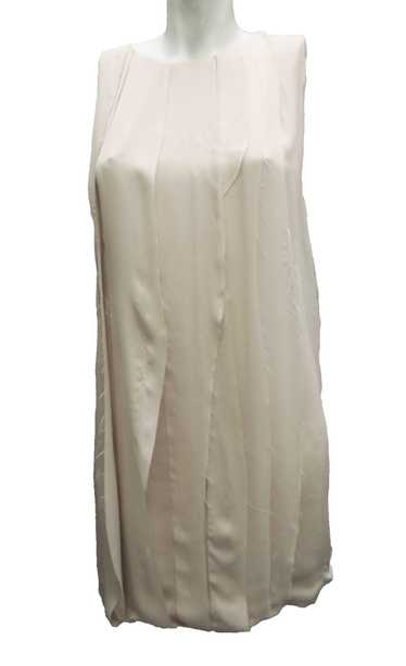 Halston Heritage Floaty Cream Shift Dress, UK8-10