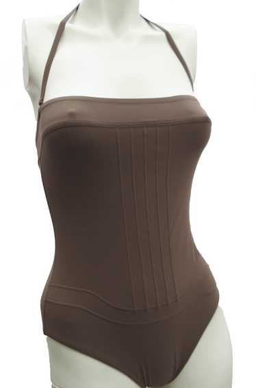 Eres Brown Bandeau Swimsuit, Small - image 1