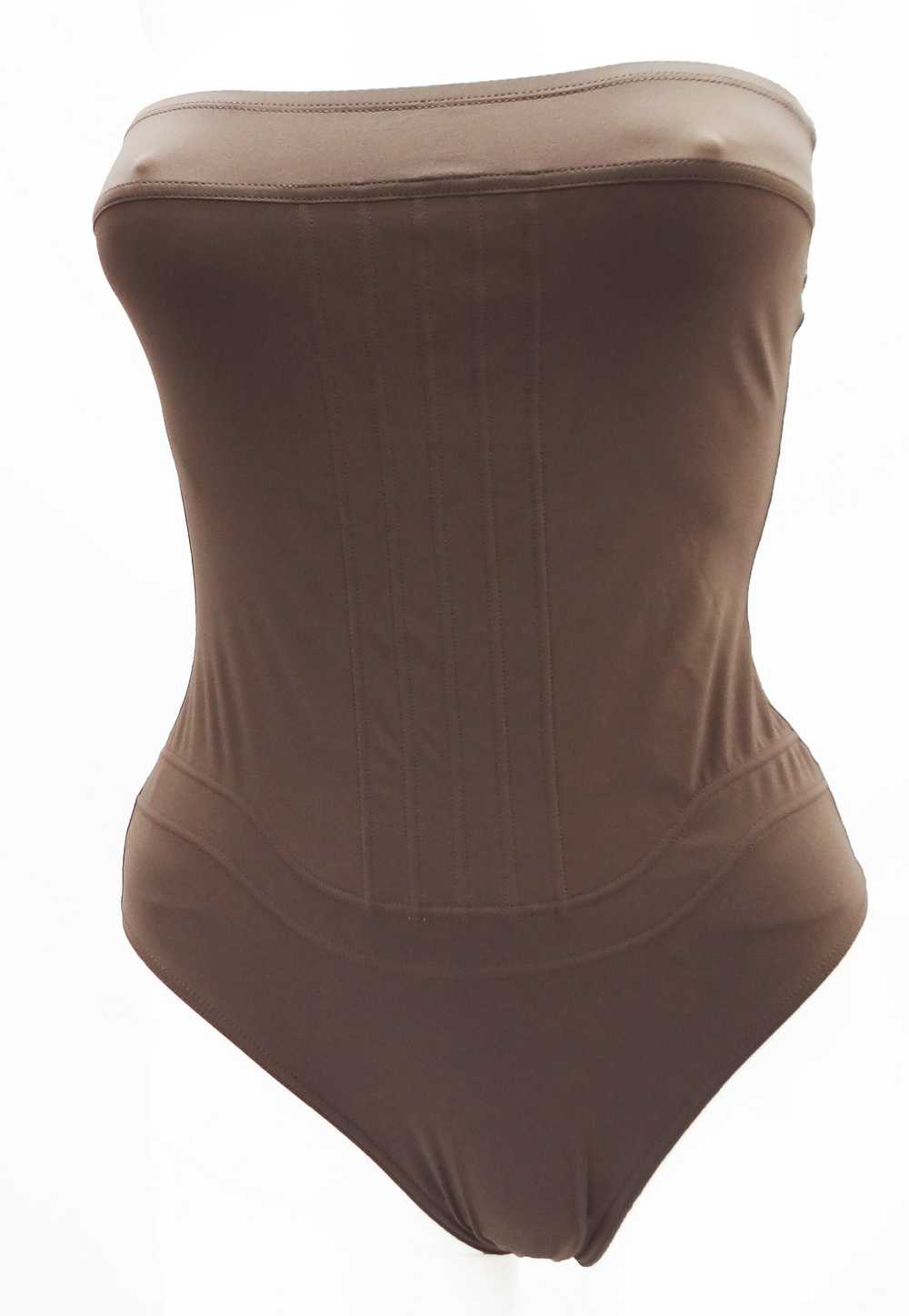 Eres Brown Bandeau Swimsuit, Small - image 2