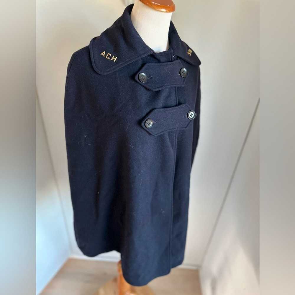 Vintage 1940-50s Nurses Cape Navy With Red Lining… - image 3