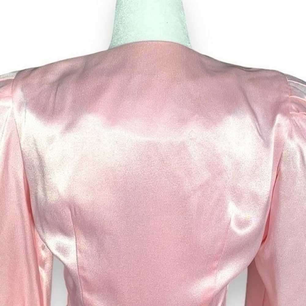 Vintage All That Jazz Jacket Pink Satin Padded Sh… - image 5