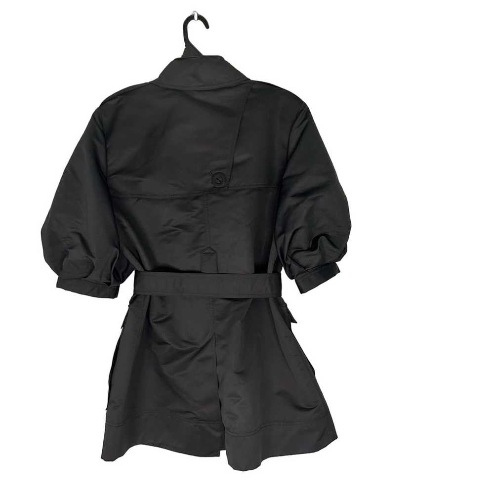 St John SoCa Trench Coat Oversized Puff Sleeve Bl… - image 2