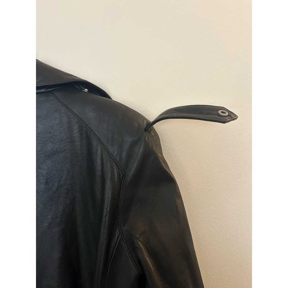 Vintage Kasper Genuine Leather Belted Trench Coat… - image 11