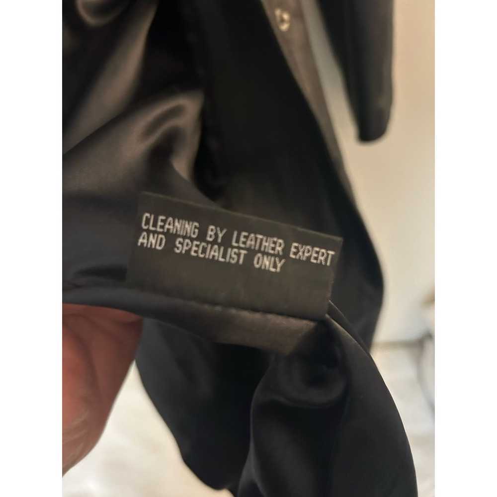 Vintage Kasper Genuine Leather Belted Trench Coat… - image 9