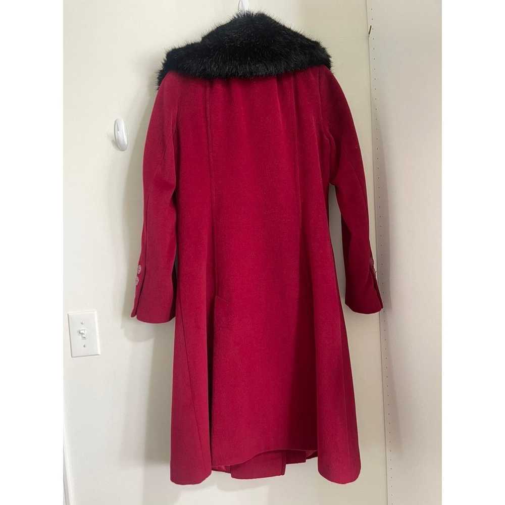 Womens Red Perry Ellis Double Breasted Wool Coat … - image 2