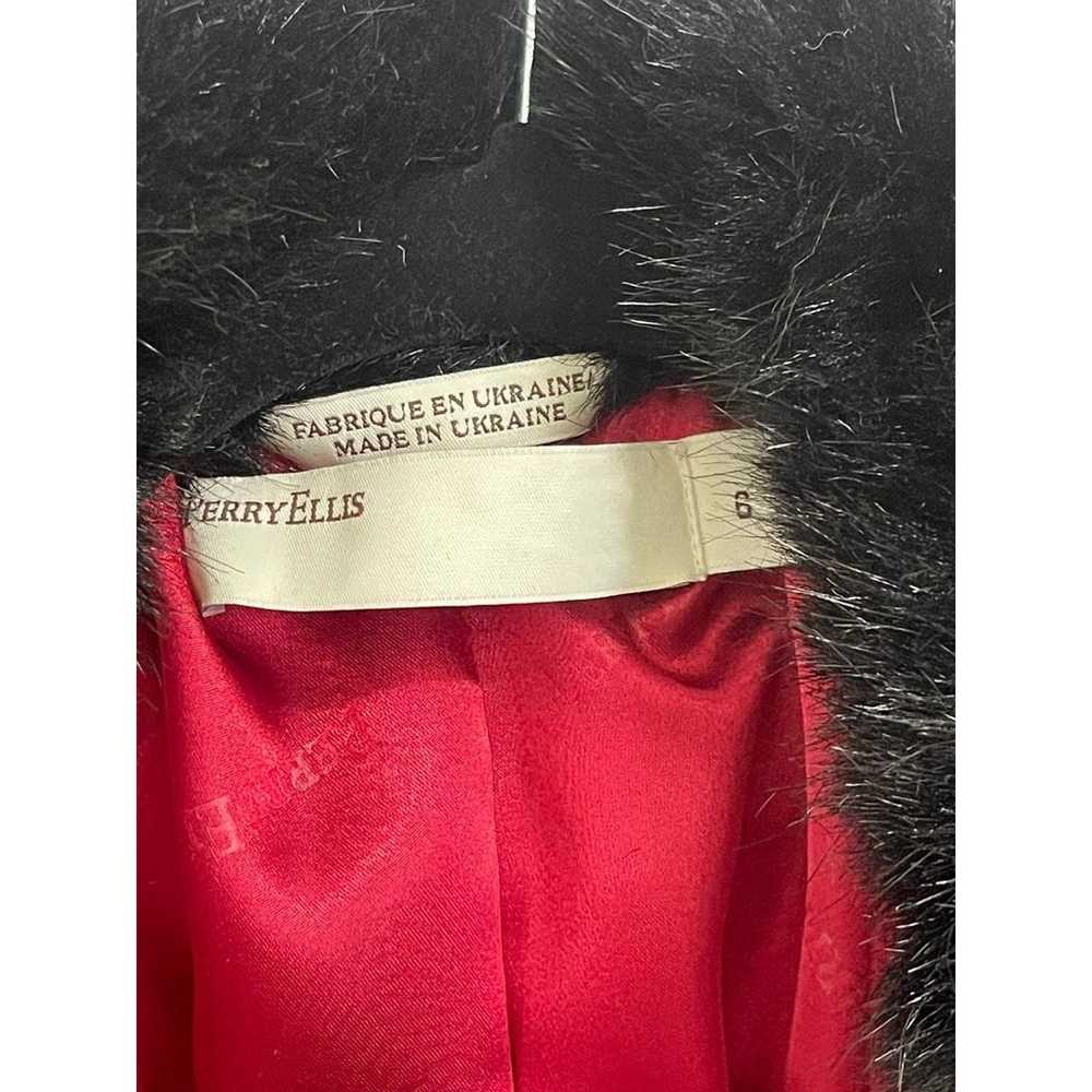 Womens Red Perry Ellis Double Breasted Wool Coat … - image 3