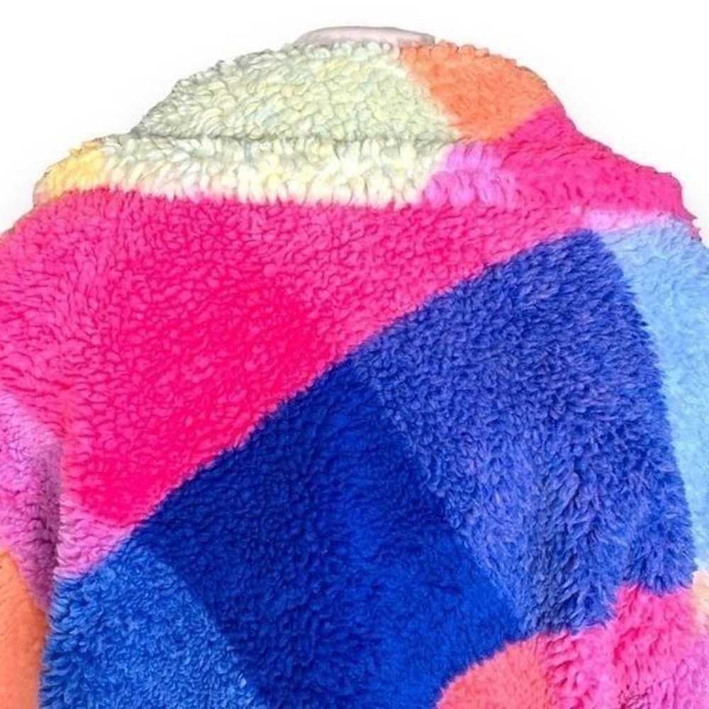Blank NYC Happy Days Coat Multicolor Patchwork Fl… - image 6