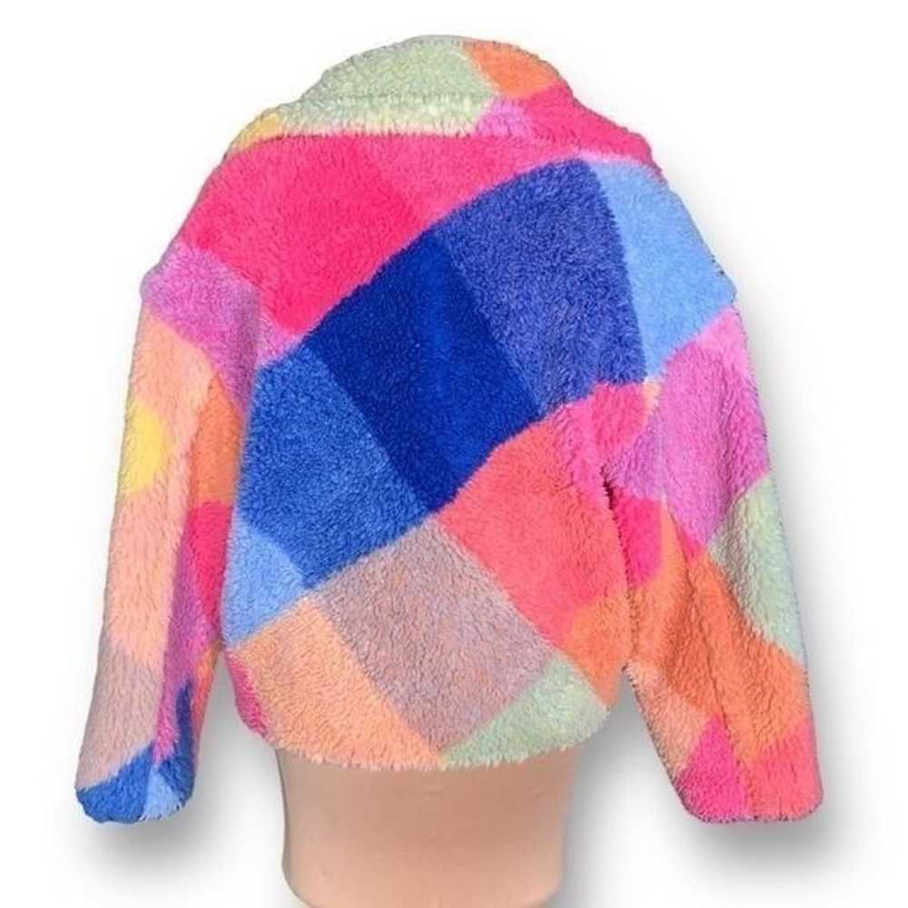 Blank NYC Happy Days Coat Multicolor Patchwork Fl… - image 7