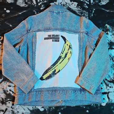 Custom Andy Warhol Banana Denim Jacket - image 1